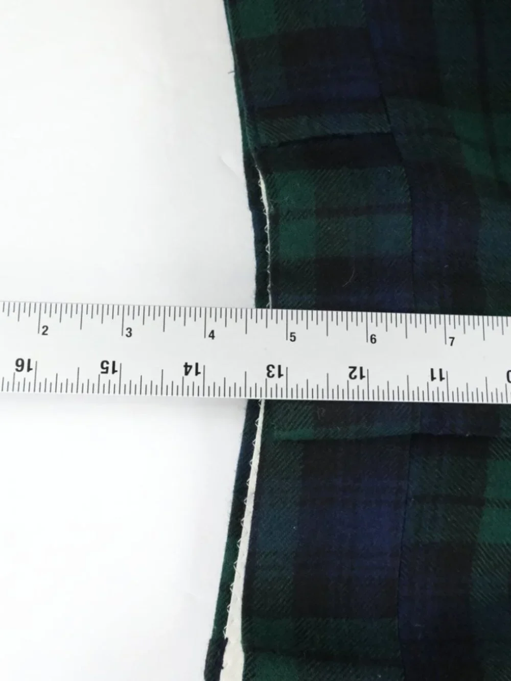 Vintage 90s Tartan Wool pants Green blue plaid trousers talon 31x29.5 Jos a Bank